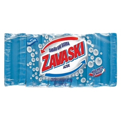 Sabão Barra Zavaski Azul 1Kg