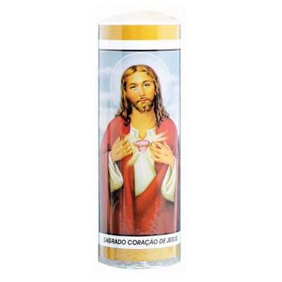 Vela Andréia 50 mm Sagrado Coração de Jesus 260g