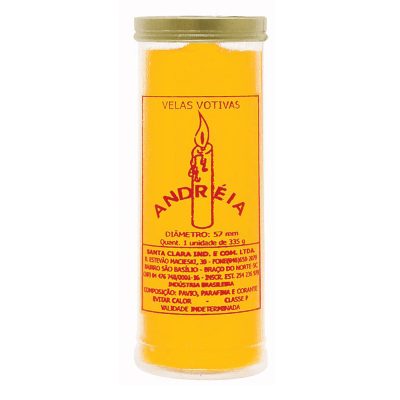 Vela Andréia 57mm Amarela 335g
