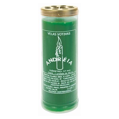 Vela Andréia 57mm Verde 335g
