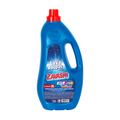 sem brilho Lava-Roupas-Líquido-Lavanda-Zavaski-2L